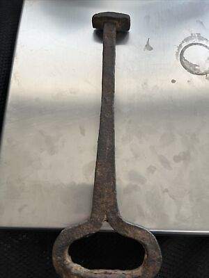 #ad antique vintage 10” cast iron tool unsure of original purpose. AD