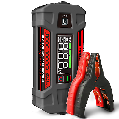 #ad LOKITHOR Jump Starter 60W Two Way Fast Charging 1000A LiFePO4 Battery Booster US