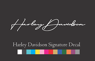 #ad 25 50 100 PCS Harley Davidson Signature Logo Vinyl Decal 11 INCH