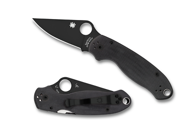 #ad Spyderco Knife Para 3 C223GPBK CPM S30V Steel Black G 10 Pocket Knives