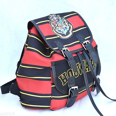 #ad Harry Potter Backpack Hogwarts School Bag Crest Striped Rucksack Shoulder Bag