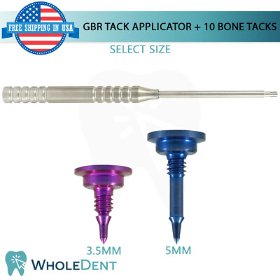 #ad GBR 10x Bone Tack Applicator Set Mesh Membrane Fixation Tac Dental Implant