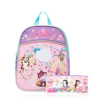 #ad Disney Princess Kids Backpack School Bag with Pencil Case for Kids 11 Inch