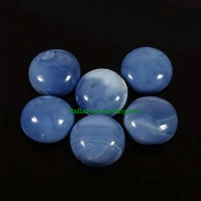 #ad AAA Natural Owyhee Blue Opal Round Cabochon Loose 4mm Jewelry Cabochons Gemstone