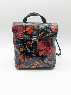#ad Patricia Nash Vatoni Floral Print Mini Backpack Tropical Escape Multicolored