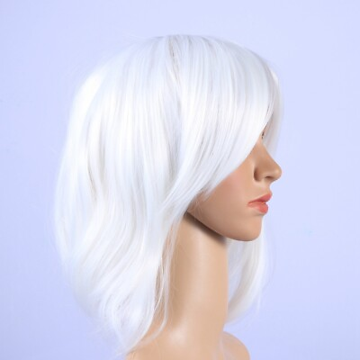 #ad Cosplay Hair Wig Short Wig Women White Short Wig Cosplay White Hair Wig
