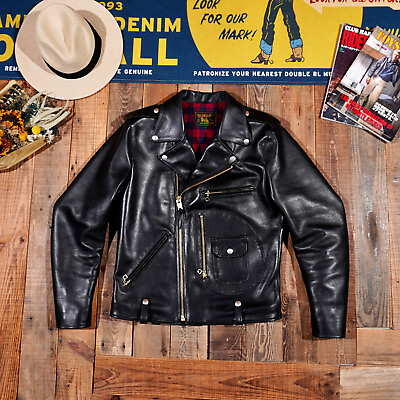 #ad American Vintage Slash Jacket Cowhide Leather Jacket Biker Short Section