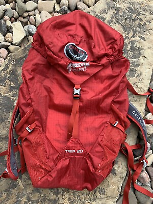 #ad Osprey Trip 20 Backpack. Red. Used