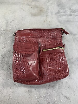 #ad Unbranded Burgundy Crossbody faux leather small bag Shoulder Strap Handbag