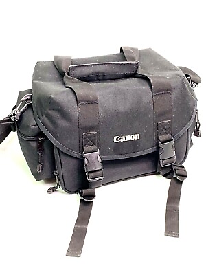 Canon SLR Padded Pocketed Shoulder Strap Messenger Camera Bag BLACK $22.99