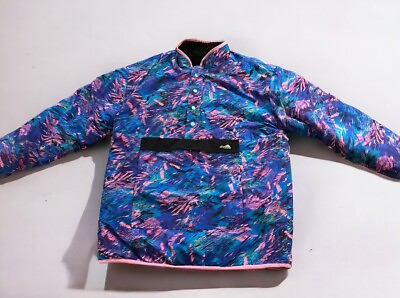 #ad Chubbies REVERSIBLE Fleece Jacket Half Zip 80#x27;s Inspired Design Men#x27;s L
