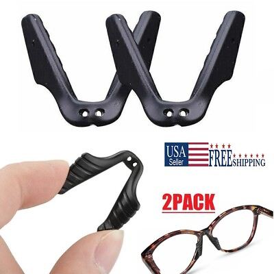 #ad 2Pcs Anti slip silicone Stick On Nose Pads For Eyeglasses Sunglasses Glasses USA