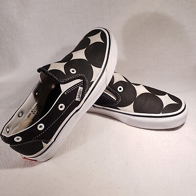 #ad Vans Slip On Classic Sneakers Unisex Black amp; White Canvas Shoes M#x27;s 6.5 W#x27;s 8