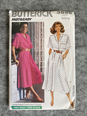 #ad Butterick Pattern 3896 Fast amp; Easy Womens Petite Size 8 10 12 Top Skirt Culottes