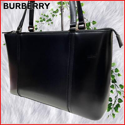 #ad Burberry All Leather Embossed Logo Nova Check Black