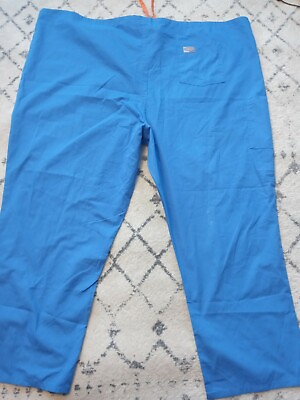 #ad ScrubZone by Landau unisex Nurse Hospital Blue Scrub Pants Size 4XL
