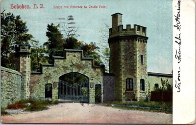 #ad Hoboken NJ Castle Point Lodge Entrance New Jersey Germany 1907 postcard EP5