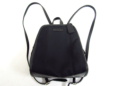 Vtg Rare Coach Women#x27;s Black Nylon amp; Leather 6215 Mini Backpack Purse