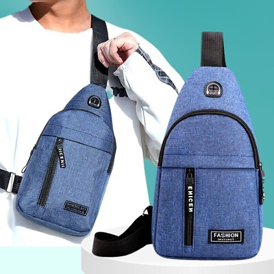 Men#x27;s Sling Crossbody Bag Anti theft Chest Shoulder Messenger Backpack Daypack $8.99