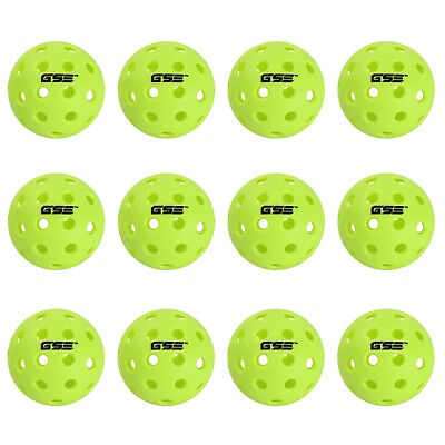 #ad 12 Pack Outdoor Pickleball Balls Set. Standard 40 Holes Ball Meet USAPA Standard