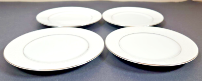 #ad VTG Crown Victoria Dessert Bread Plates Lovelace China Pattern Set of 4 Plates