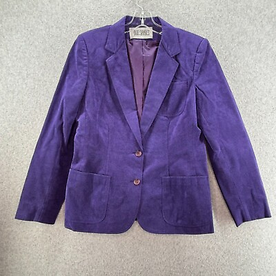 #ad Don Sayres Ultra Suede Jacket Women#x27;s Size M Purple 60s 70s Washable Vintage