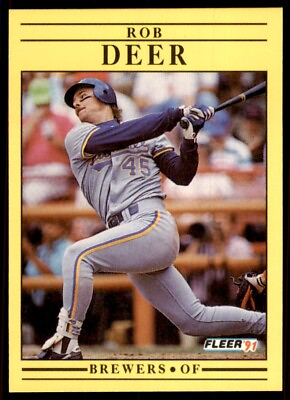#ad 1991 Fleer Rob Deer Baseball Cards #580