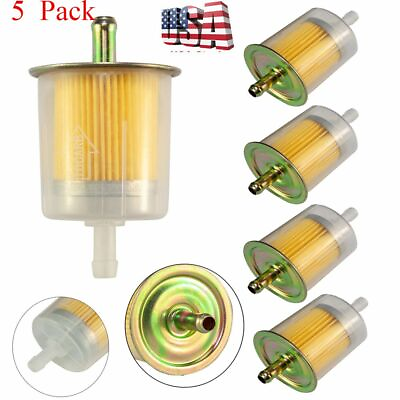 #ad 5Pc High Performance Universal 5 16quot; Fuel Filter Industrial Inline Gas Fuel Line