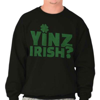 #ad Yinz Irish St Patricks Day Irish Pittsburgh Womens or Mens Crewneck Sweatshirt
