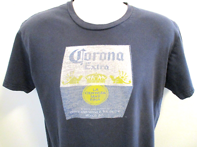 #ad CORONA Extra Men#x27;s T shirt Large Blue.