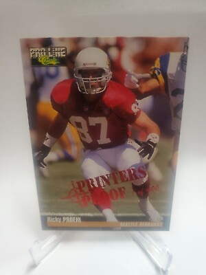 #ad 1995 Classic Pro Line Printers Proof Red #179 400 Ricky Proehl
