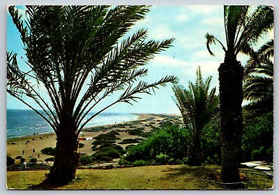 #ad Postcard Maspalomas Canary Islands Sur de Gran Canaria Playa del Ingles 4x6