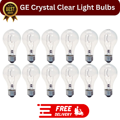 #ad GE General Purpose Clear Light Bulb A21 150 Watt Quantity 12