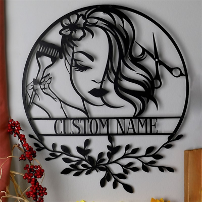 #ad Custom Hairdresser Metal Sign Shop Decor Home Decor Gift