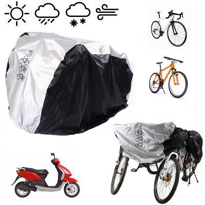 #ad Heavy Duty Bicycle Cover Outdoor Sun UV Protector Dust For 3 Bikes Waterproof