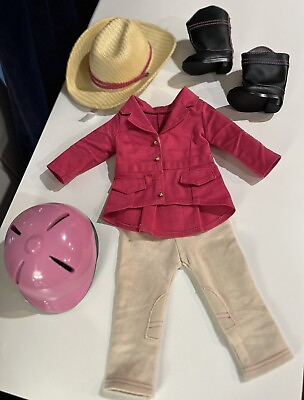 #ad American Girl Doll Pretty In Pink Riding Outfit Set 18” Retired Rare