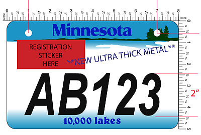 #ad Minnesota ATV UTV License Plate *5 STAR SELLER* w FRAME #1 Plate On The Market