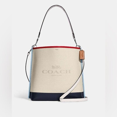 #ad COACH Mollie Bucket Bag In Colorblock NWT $450