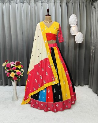 #ad Evening Indian Wedding Blue Lengha Party Designer Heavy Bollywood Lehenga Choli