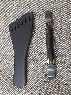 #ad New Archtop Guitar Accessories Tailpiece Bridge Fingerboard in Ebonywood