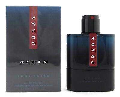 Prada Luna Rossa OCEAN 3.3 oz. Eau de Toilette Spray for Men. New in Sealed Box $84.96