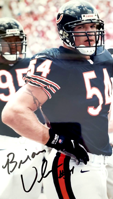 #ad Signed NFL Brian Urlacher 8x10 Photo Framed Chicago Bears 100 Greatest HOF