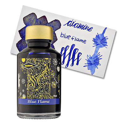 #ad Diamine Shimmer Ink Blue Flame Bottled Ink For Fountain Pens 50 ml DM 9012