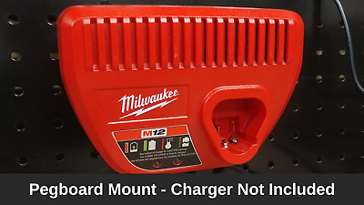 #ad Tool Storage Pegboard Mount For Milwaukee M12 48 59 2401 12v Battery Charger