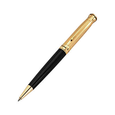 #ad Picasso and Co Black Yellow Gold Plated Plated Ballpoint Pen