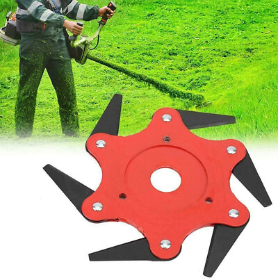 #ad 6 Steel Blades Razor 65Mn Lawn Mower Grass Eater Trimmer Head Brush Cutter Tools