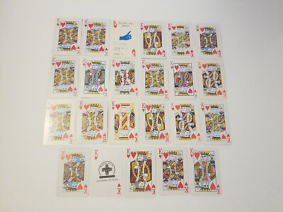 #ad Vintage Single Swap Playing Cards Lot KING OF HEARTS Airline Aviation Travel Set