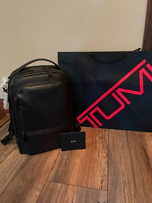 #ad New Tumi Men’s Harrison Bradner Cowhide Leather Backpack Black Retails $775