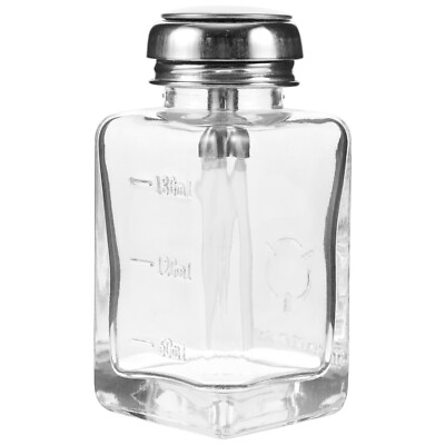 #ad Glass Press Bottle Carafe with Lids Transparent Pump Bottles