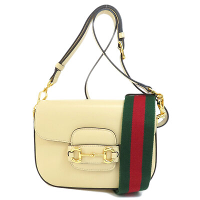 #ad Gucci 658574 Horsebit 1955 Shoulder Bag Leather Women#x27;S